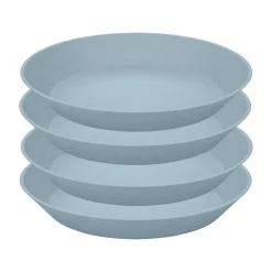Koziol 4 Platos hondos Connect Ø24 cm, Nature flower blue Azul Best
