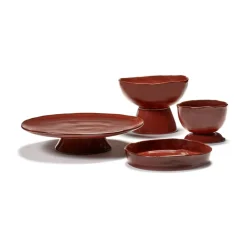 Serax 2 Platos hondos La Mère Ø20 cm, Venetian red Rojo Hot
