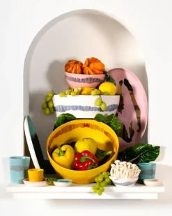 Serax 2 Platos hondos Ottolenghi Feast Ø22 cm, Pink-pepper blue Rosa Outlet