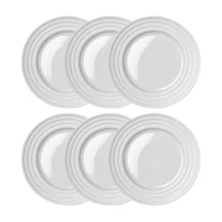 NJRD Platos Pequeños<6 Platos Lines Ø21 cm, Blanco