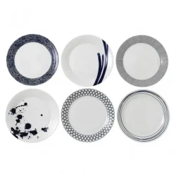 Royal Doulton Juegos De Vajilla<6 Platos Pacific, azul, 28 cm AzulBlanco