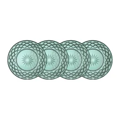 Lyngby Glas Platos Pequeños|Platos Llanos<4 Platos Sorrento Ø21 cm, Verde