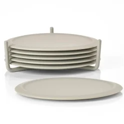Zone Denmark Posavasos<6 Posavasos con soporte Singles, Mud Gris