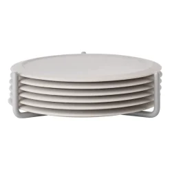 Zone Denmark 6 Posavasos con soporte Singles, Warm grey Gris Hot
