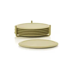 Zone Denmark 6 Posavasos con soporte Singles, Leroble Green Verde Hot