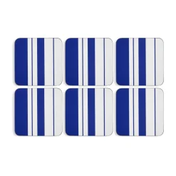 Spode Posavasos<6 Posavasos de cristal Steccato 10,5 cm, Azul-blanco AzulBlanco
