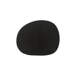 Aida Posavasos<6 Posavasos Raw cuero, Black buffalo Negro
