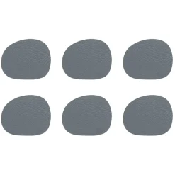 Aida 6 Posavasos Raw cuero, Grey buffalo Gris Outlet