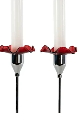 Sagaform Accesorios Para Candelabros<2 Protectores de vela Viva, Burdeos Rojo