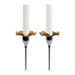 Sagaform Accesorios Para Candelabros<2 Protectores de vela Viva, Amber MarrónNaranja