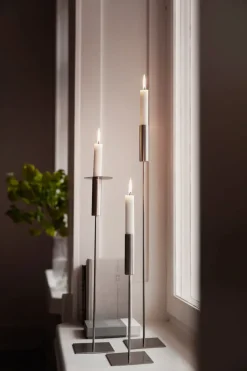 ERNST Accesorios Para Candelabros<2 Protectores de velas Ø8,3 cm, metal cepillado Plateado