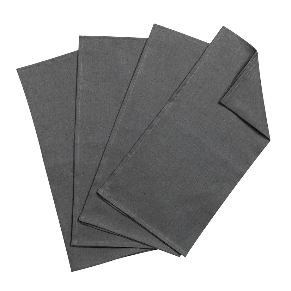 Scandi Living 4 Servilletas Clean 45 x 45 cm, charcoal Gris Online