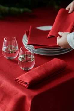 Scandi Living 4 Servilletas Clean 45 x 45 cm, Red Rojo Clearance