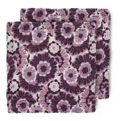 HKliving Servilletas De Tela|Servilletas De Tela<2 Servilletas de algodón Floral 30x30 cm, Burgundy Multi