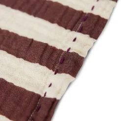 HKliving Servilletas De Tela|Servilletas De Tela<2 Servilletas de algodón Striped 30x30 cm, Burgundy MarrónBeige