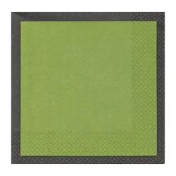Iittala 20 Servilletas de papel Play 33x33 cm, Verde musgo-negro VerdeNegro Outlet