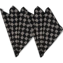 Byon Servilletas De Tela|Servilletas De Tela<2 Servilletas de tela Checki, Negro
