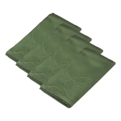 Kähler 4 Servilletas de tela Hammershøi Poppy 45x45 cm, Verde