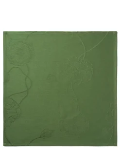 Kähler 4 Servilletas de tela Hammershøi Poppy 45x45 cm, Verde