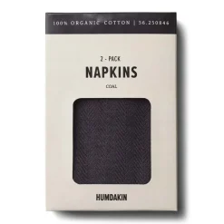 Humdakin 2 Servilletas de tela 40x40 cm, Coal Negro Outlet