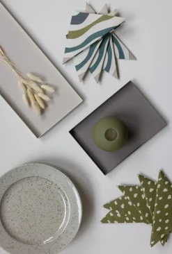 Cooee Design 20 Servilletas Dots 33x33 cm, Olive Verde Online