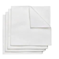 NJRD 4 Servilletas Metric 47x47 cm, Blanco Hot