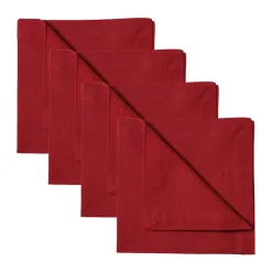 Linum 4 Servilletas Robert, Rojo Discount