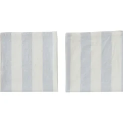 OYOY Servilletas De Tela|Servilletas De Tela<2 Servilletas Striped 45x45 cm, Ice Blue Azul