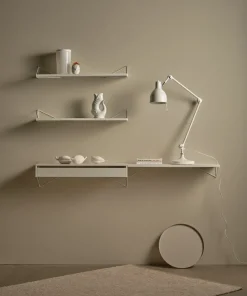 Maze 2 Soportes para balda Pythagoras, Blanco Hot