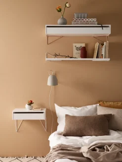 Maze 2 Soportes para balda Pythagoras, Blanco Hot