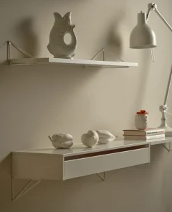 Maze 2 Soportes para balda Pythagoras, Blanco Hot