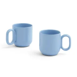HAY 2 Tazas Barro, Light blue Azul Best