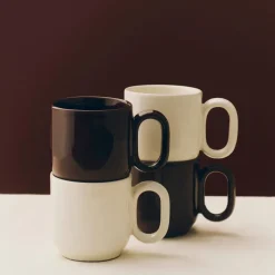 HAY 2 Tazas Barro, Light blue Azul Best