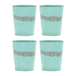 Serax Tazas De Té<4 Tazas de té Ottolenghi Feast 33 cl, Azure stripes-red Azul