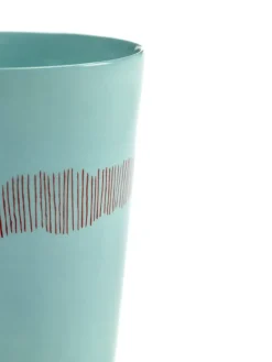 Serax Tazas De Té<4 Tazas de té Ottolenghi Feast 33 cl, Azure stripes-red Azul