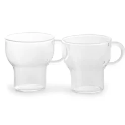Sagaform 2 Tazas de vidrio 15 cl, Transparente Discount