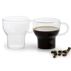 Sagaform 2 Tazas de vidrio 15 cl, Transparente Discount