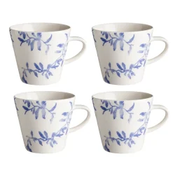 Scandi Living 4 Tazas Havspil 30 cl, azul-blanco AzulBlanco Best