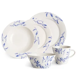 Scandi Living 4 Tazas Havspil 30 cl, azul-blanco AzulBlanco Best