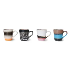 HKliving Tazas De Ponche Navideño|Tazas De Espresso<4 Tazas 70's espresso, Funky Multi