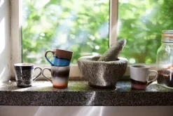 HKliving Tazas De Ponche Navideño|Tazas De Espresso<4 Tazas 70's espresso, Funky Multi