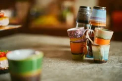 HKliving 4 Tazas 70's espresso, Retro Multi Best