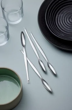 Gense Cubiertos De Mesa<4 Tenedores de langosta Focus Steel, acero inoxidable 4 piezas Plateado