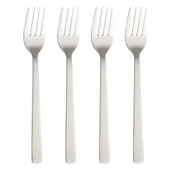 Aida 4 Tenedores de mesa Raw, acero inoxidable Plateado