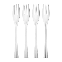 Georg Jensen 4 Tenedores de tarta Cobra, Acero inoxidable Plateado Hot