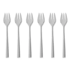 Gense Cubiertos De Postre<6 Tenedores para tarta Fuga, acero inoxidable Plateado