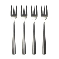 Aida 4 Tenedores para tarta Groovy, acero inoxidable Plateado Online