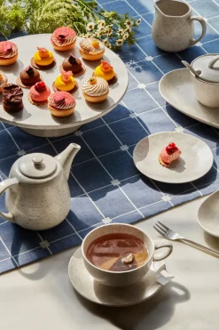 Broste Copenhagen Cubiertos De Postre<4 Tenedores para tarta Hune, Brushed satin Plateado