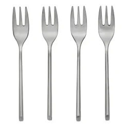 Broste Copenhagen 4 Tenedores para tarta Sletten, Flana satin forged Plateado Online