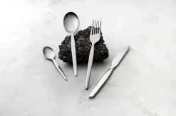 Gense Cubiertos De Postre<6 Tenedores para tarta Twist, acero inoxidable Plateado